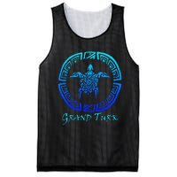 Grand Turk, Turks & Caicos Vintage Tribal Turtle Vacation Mesh Reversible Basketball Jersey Tank