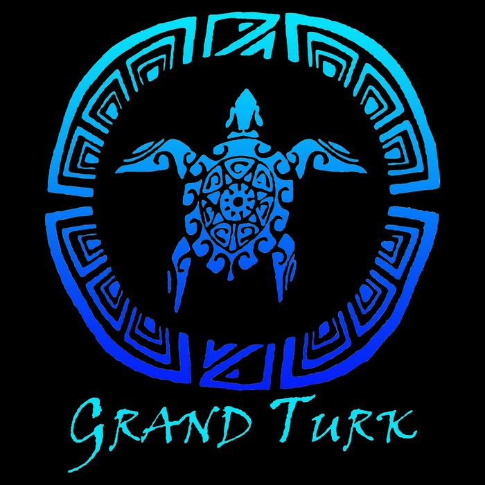 Grand Turk, Turks & Caicos Vintage Tribal Turtle Vacation Baby Bodysuit
