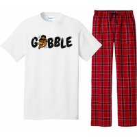 Gobble Turkey Thanksgiving Holiday Cute Pajama Set