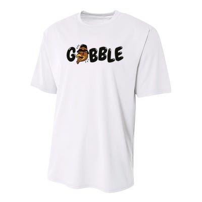 Gobble Turkey Thanksgiving Holiday Cute Youth Performance Sprint T-Shirt