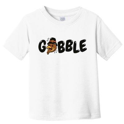 Gobble Turkey Thanksgiving Holiday Cute Toddler T-Shirt