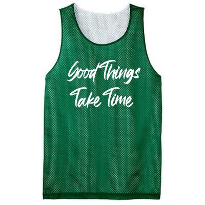 Good Things Take Time Mesh Reversible Basketball Jersey Tank