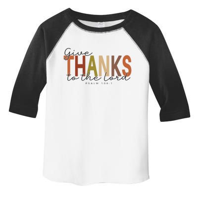 Give Thank To The Lord Thanksgiving Quote Meaningful Gift Toddler Fine Jersey T-Shirt