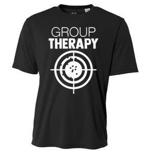 Group Therapy Target Practice Shooting Range Humor Gun Lover Cooling Performance Crew T-Shirt