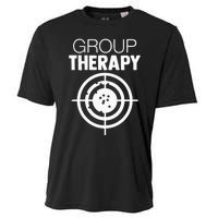 Group Therapy Target Practice Shooting Range Humor Gun Lover Cooling Performance Crew T-Shirt