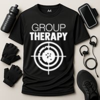 Group Therapy Target Practice Shooting Range Humor Gun Lover Performance Shirt