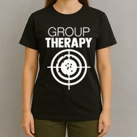 Group Therapy Target Practice Shooting Range Humor Gun Lover T-Shirt