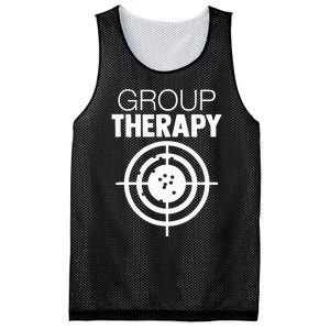 Group Therapy Target Practice Shooting Range Humor Gun Lover Mesh Reversible Basketball Jersey Tank