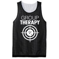 Group Therapy Target Practice Shooting Range Humor Gun Lover Mesh Reversible Basketball Jersey Tank