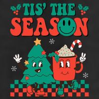 Groovy Tis The Season Christmas Hippie Hot Cocoa Cool Comfort Performance Bucket Hat