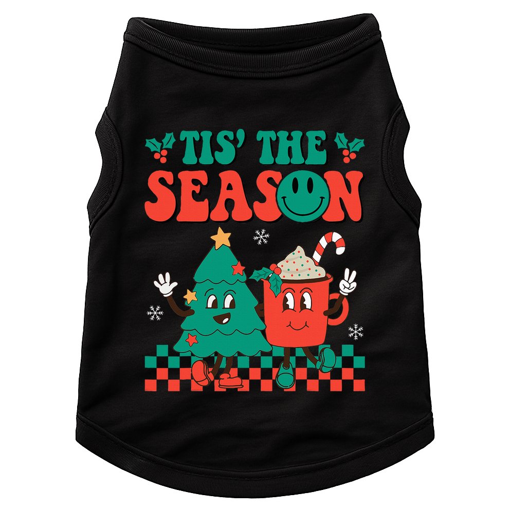 Groovy Tis The Season Christmas Hippie Hot Cocoa Doggie Tank