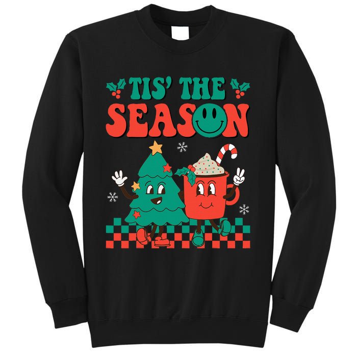 Groovy Tis The Season Christmas Hippie Hot Cocoa Sweatshirt