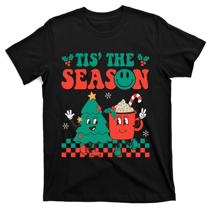 Groovy Tis The Season Christmas Hippie Hot Cocoa T-Shirt