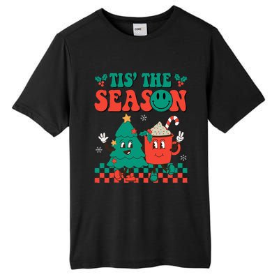 Groovy Tis The Season Christmas Hippie Hot Cocoa Tall Fusion ChromaSoft Performance T-Shirt