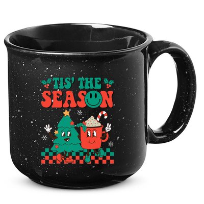 Groovy Tis The Season Christmas Hippie Hot Cocoa 15oz Campfire Ceramic Mug