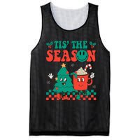 Groovy Tis The Season Christmas Hippie Hot Cocoa Mesh Reversible Basketball Jersey Tank