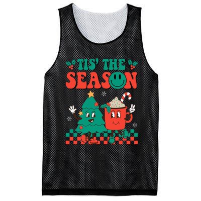 Groovy Tis The Season Christmas Hippie Hot Cocoa Mesh Reversible Basketball Jersey Tank