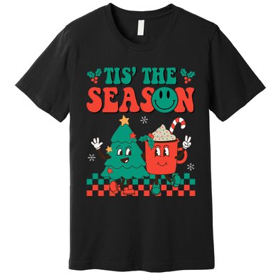 Groovy Tis The Season Christmas Hippie Hot Cocoa Premium T-Shirt