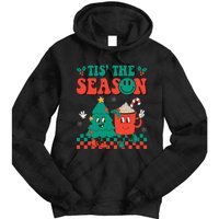 Groovy Tis The Season Christmas Hippie Hot Cocoa Tie Dye Hoodie