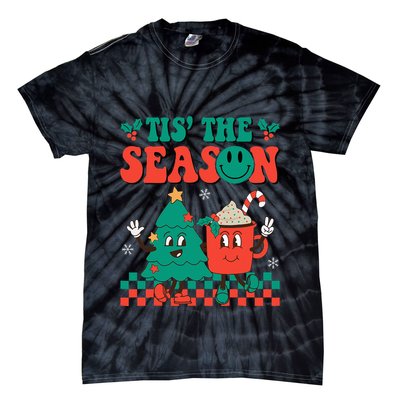 Groovy Tis The Season Christmas Hippie Hot Cocoa Tie-Dye T-Shirt