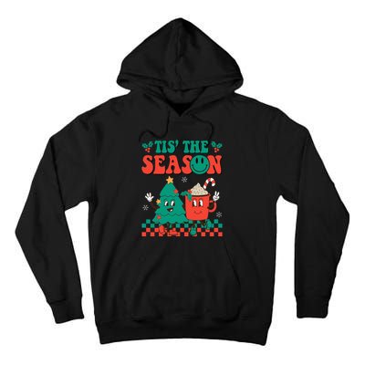 Groovy Tis The Season Christmas Hippie Hot Cocoa Tall Hoodie