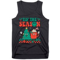 Groovy Tis The Season Christmas Hippie Hot Cocoa Tank Top