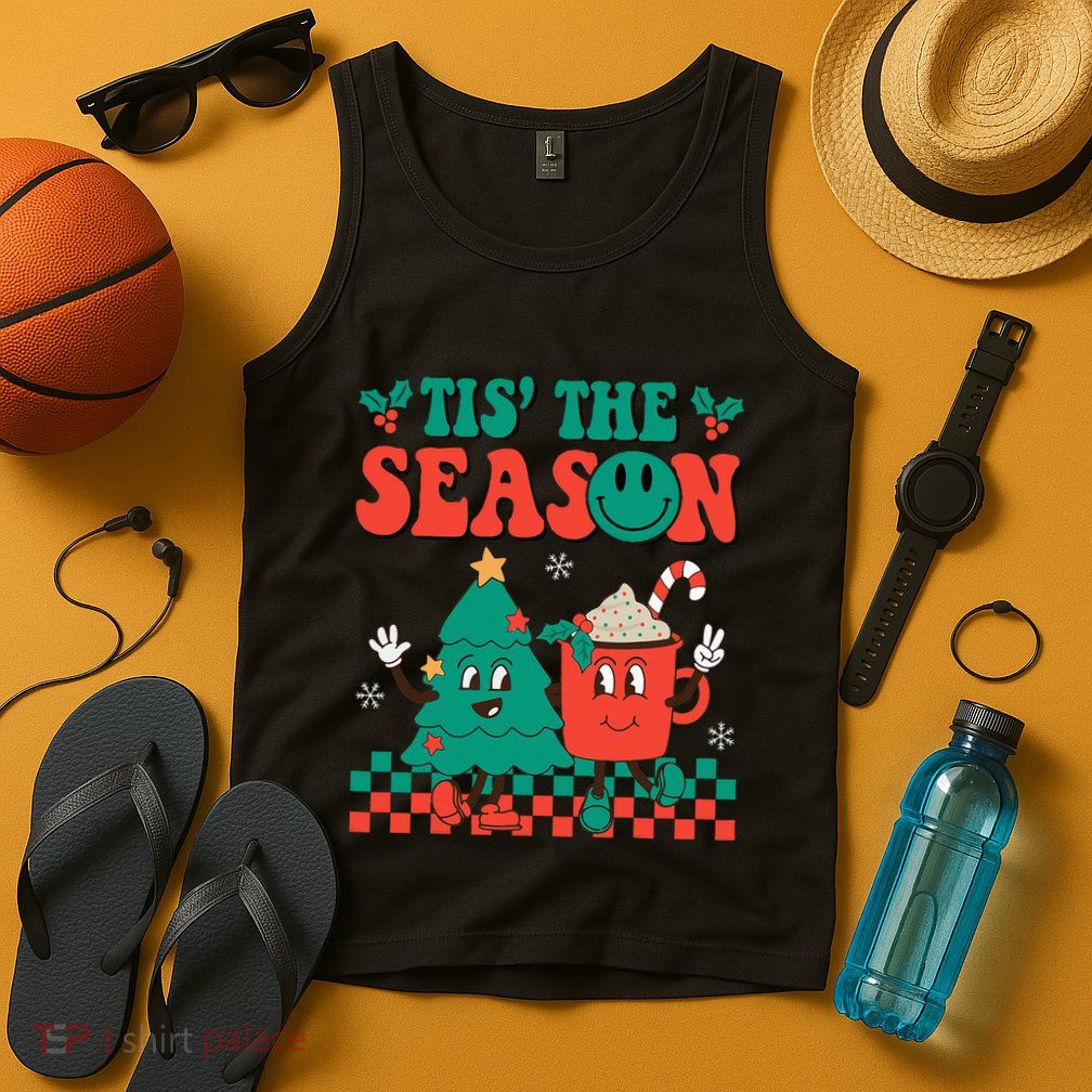 Groovy Tis The Season Christmas Hippie Hot Cocoa Tank Top