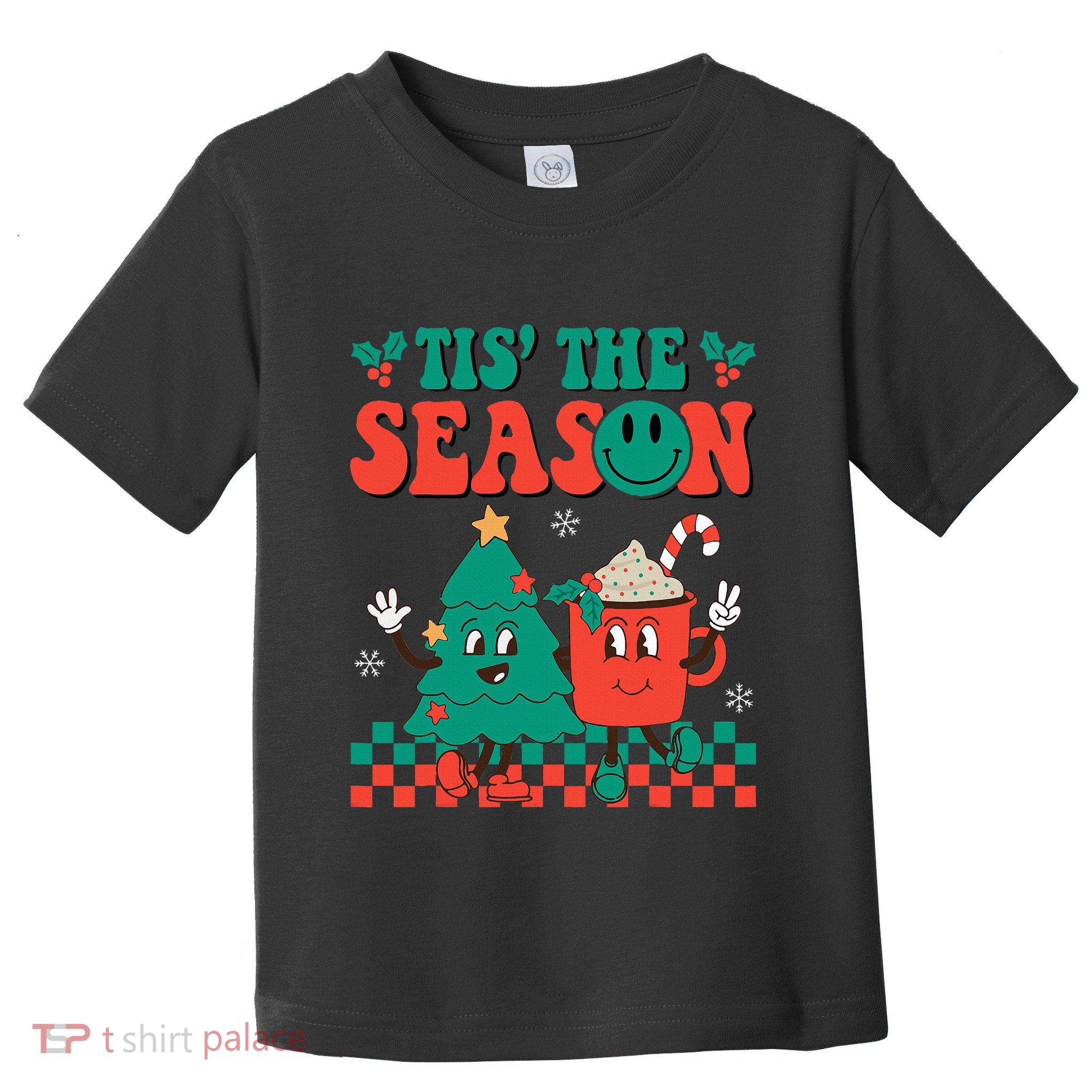 Groovy Tis The Season Christmas Hippie Hot Cocoa Toddler T-Shirt