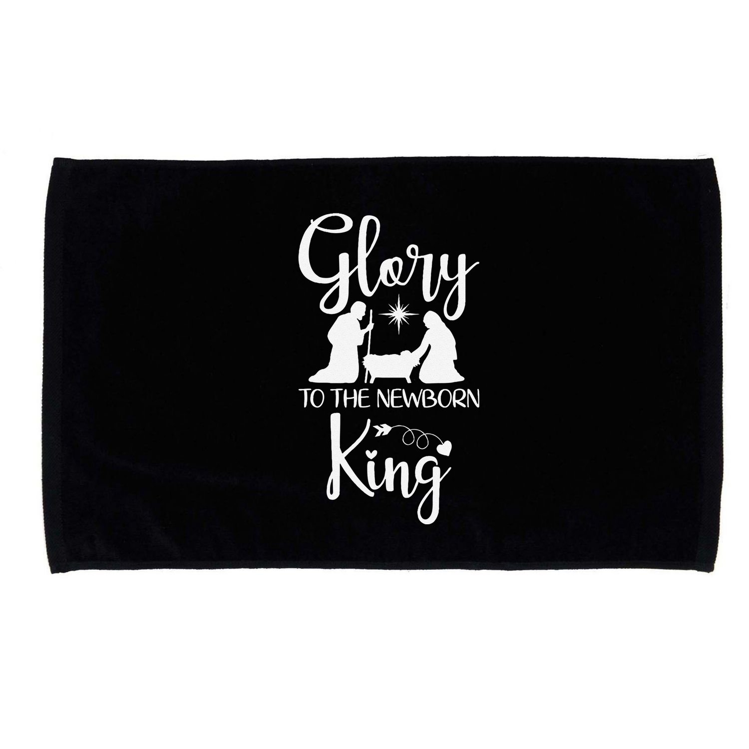 Glory To The Newborn King Birth Of Jesus Christ God Faith Microfiber Hand Towel