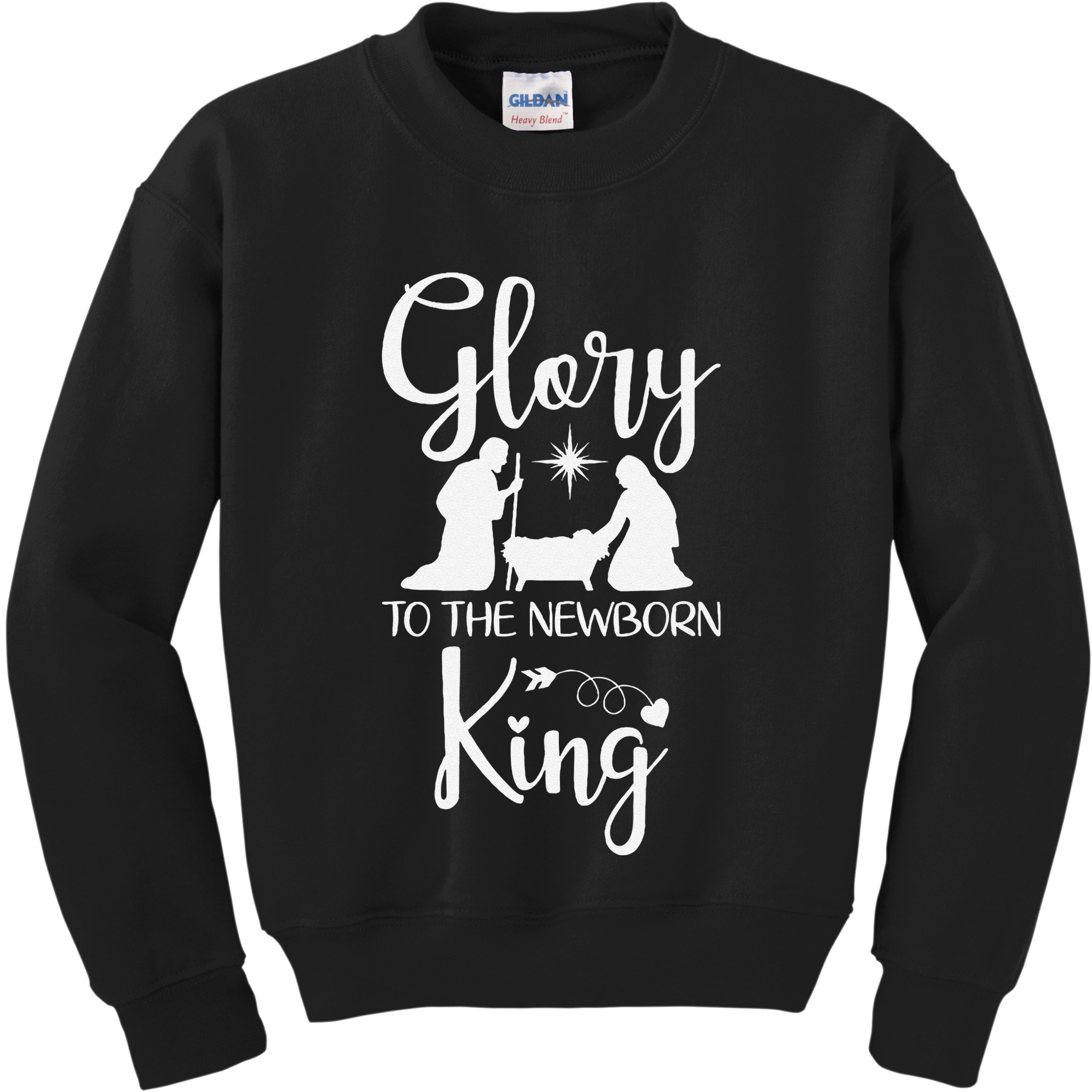 Glory To The Newborn King Birth Of Jesus Christ God Faith Kids Sweatshirt