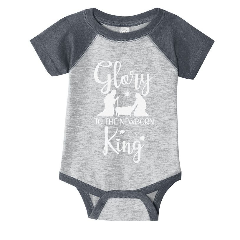 Glory To The Newborn King Birth Of Jesus Christ God Faith Infant Baby Jersey Bodysuit