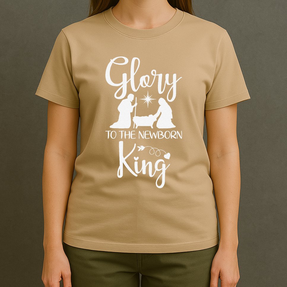 Glory To The Newborn King Birth Of Jesus Christ God Faith T-Shirt