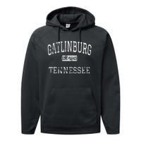 Gatlinburg Tennessee TN Vintage Performance Fleece Hoodie