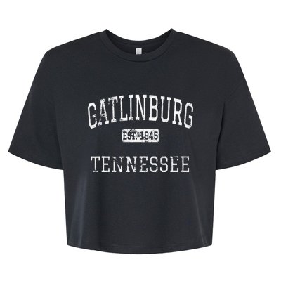 Gatlinburg Tennessee TN Vintage Bella+Canvas Jersey Crop Tee