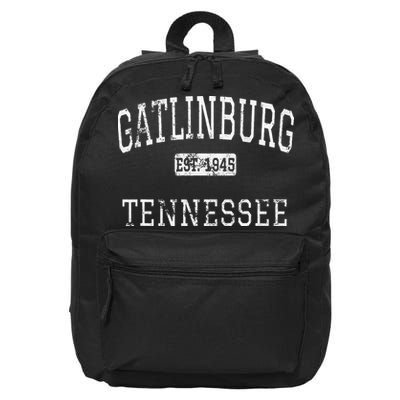 Gatlinburg Tennessee TN Vintage 16 in Basic Backpack