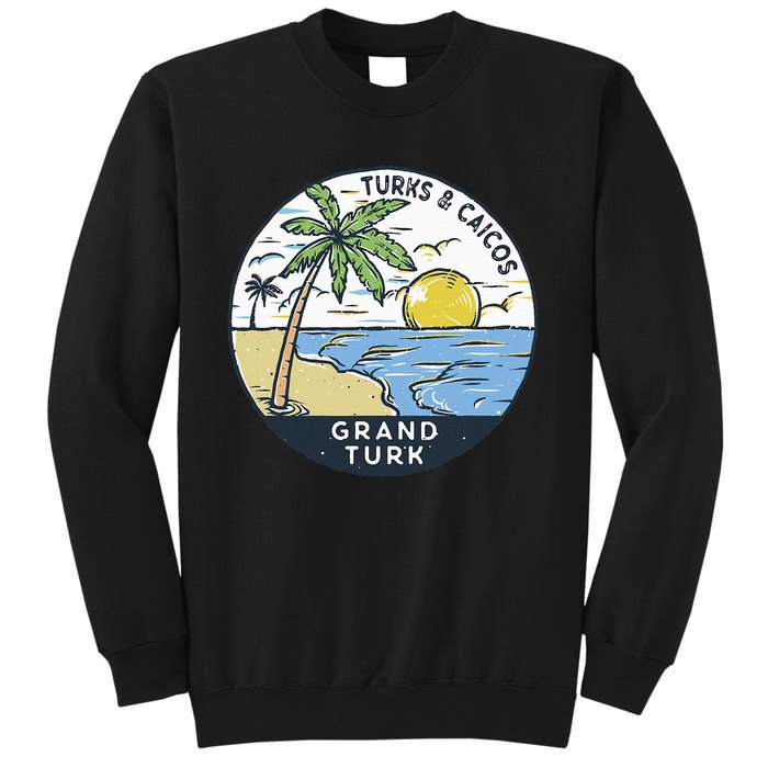 Grand Turk Turks And Caicos Illustrated Ocean Vintage Sweatshirt