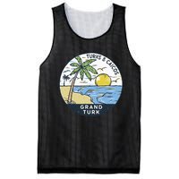 Grand Turk Turks And Caicos Illustrated Ocean Vintage Mesh Reversible Basketball Jersey Tank