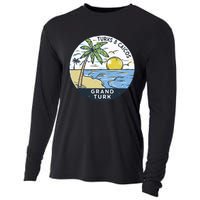 Grand Turk Turks And Caicos Illustrated Ocean Vintage Cooling Performance Long Sleeve Crew