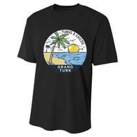 Grand Turk Turks And Caicos Illustrated Ocean Vintage Performance Sprint T-Shirt