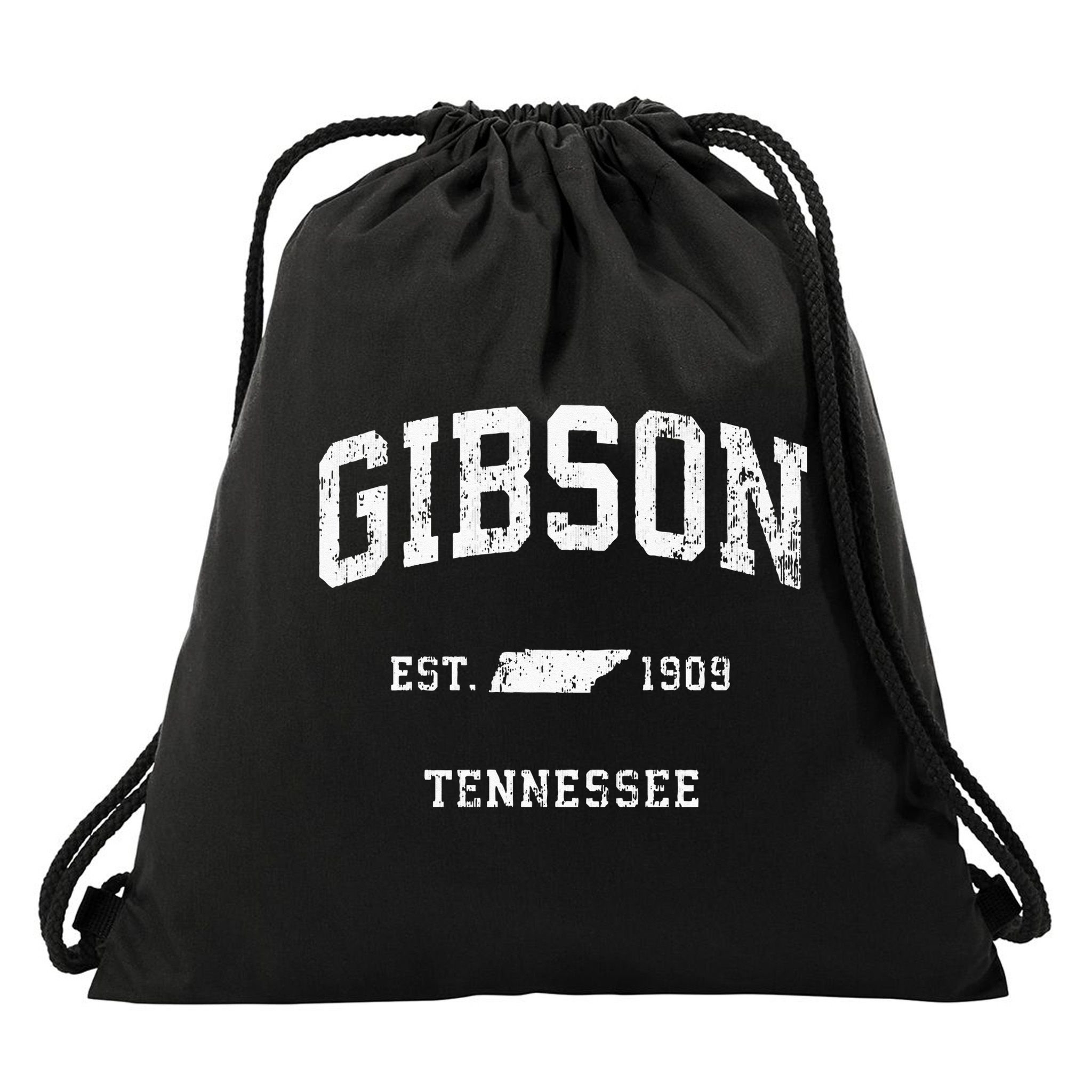 Gibson Tennessee TN Vintage Athletic Sports Drawstring Bag