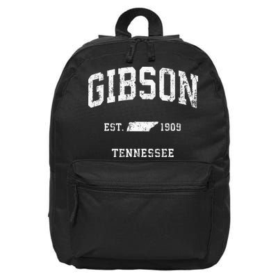 Gibson Tennessee TN Vintage Athletic Sports 16 in Basic Backpack