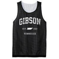 Gibson Tennessee TN Vintage Athletic Sports Mesh Reversible Basketball Jersey Tank