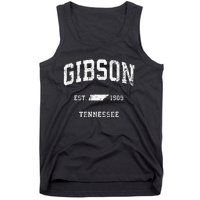 Gibson Tennessee TN Vintage Athletic Sports Tank Top