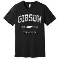 Gibson Tennessee TN Vintage Athletic Sports Premium T-Shirt