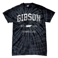 Gibson Tennessee TN Vintage Athletic Sports Tie-Dye T-Shirt