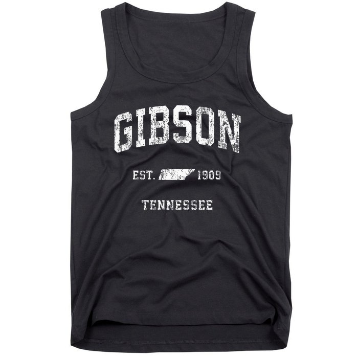 Gibson Tennessee TN Vintage Athletic Sports Tank Top