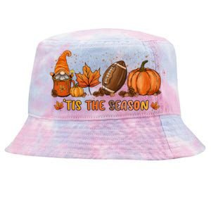 Gnome Tis The Season Pumpkin Fall Leaf Spice Latte Football Gift Tie-Dyed Bucket Hat