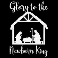 Glory To The Newborn King Birth Of Jesus Christ God Faith Drawstring Bag