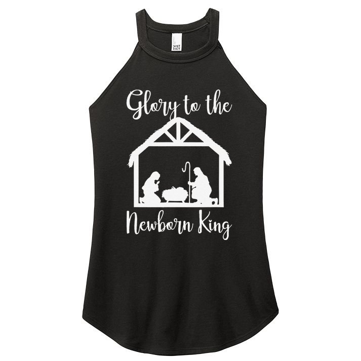 Glory To The Newborn King Birth Of Jesus Christ God Faith Women's Perfect Tri Rocker Tank