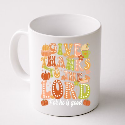 Give Thanks To The Lord Jesus Christian Autumn Thanksgiving Meaningful Gift Coffee Mug